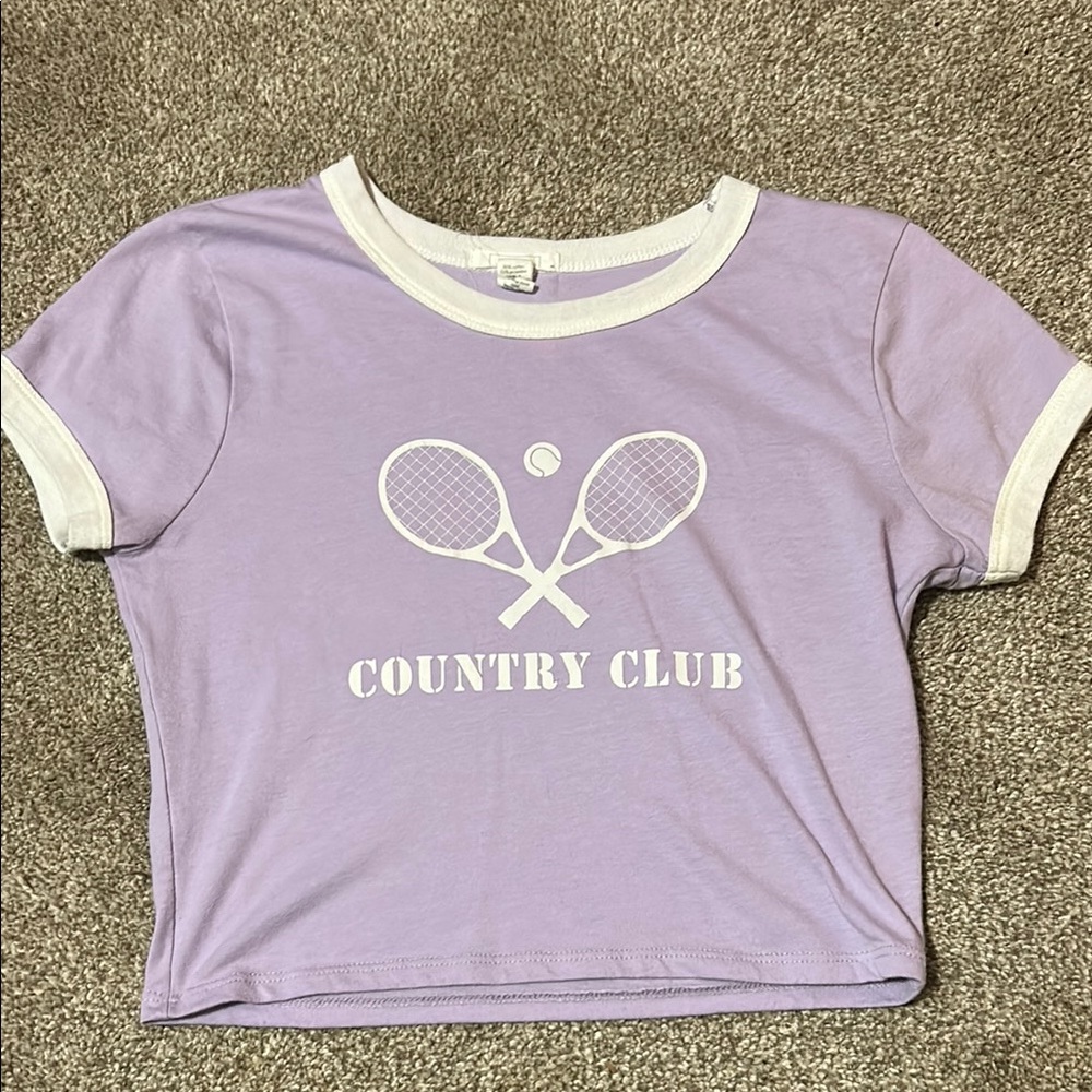 Kids' Purple Tennis Graphic Tee